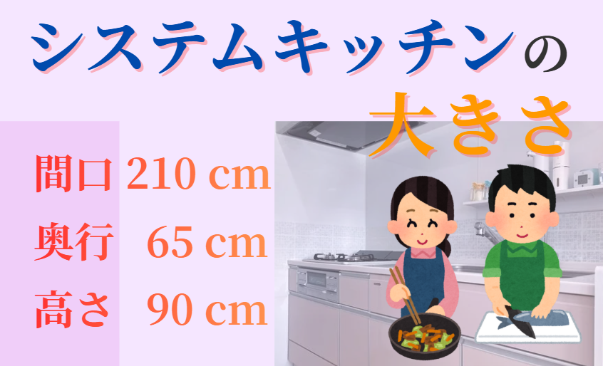 タカラシステムキッチンの大きさ