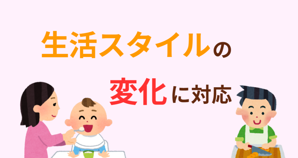 生活スタイルの変化に対応