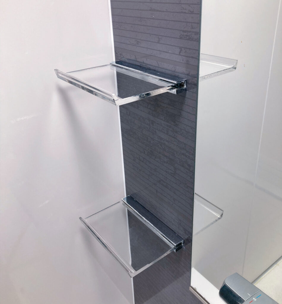 固定収納棚　クリア