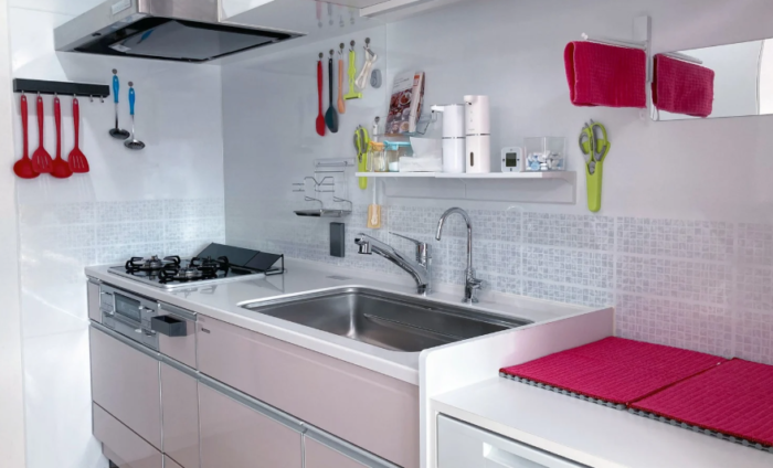 タカラのシステムキッチン　マグネット収納