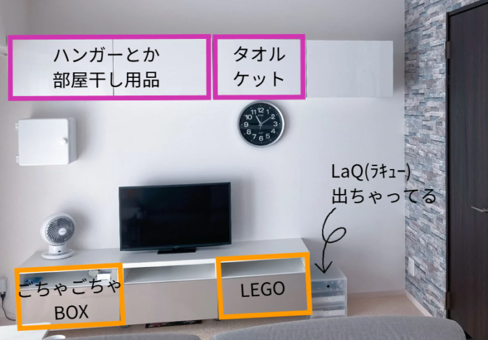 収納のなかは頻繁に使うもの