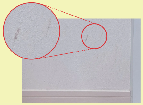 コンロそば壁紙のよごれ