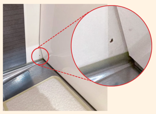 ホーローのはがれ