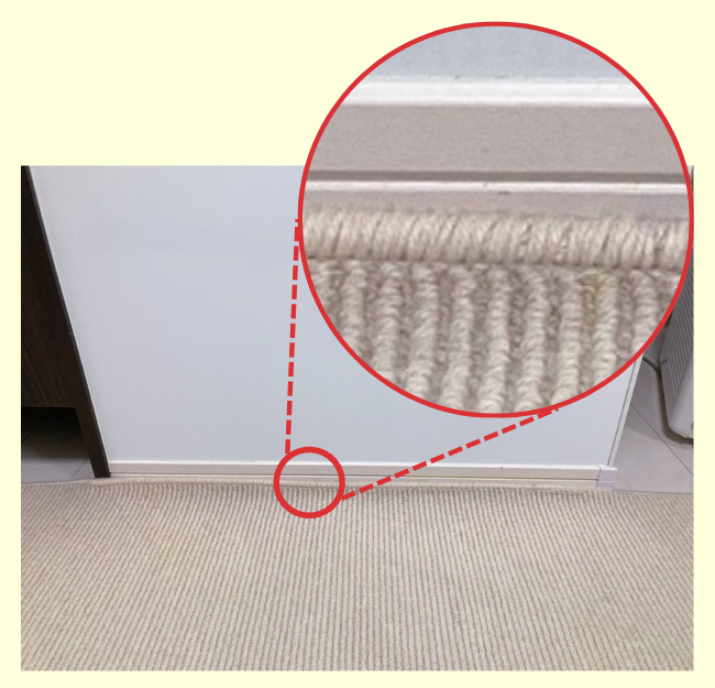 エマウォール下のじゅうたん