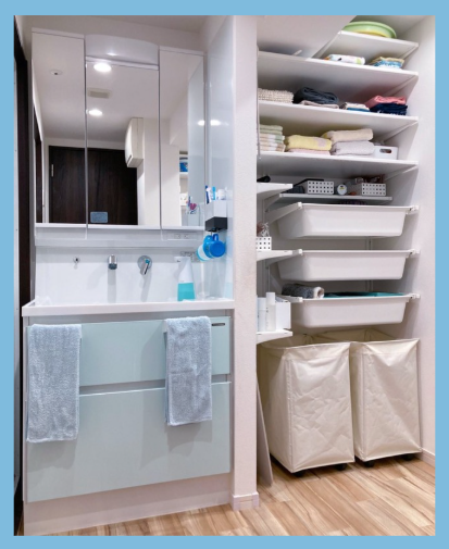 脱衣所収納:扉なし