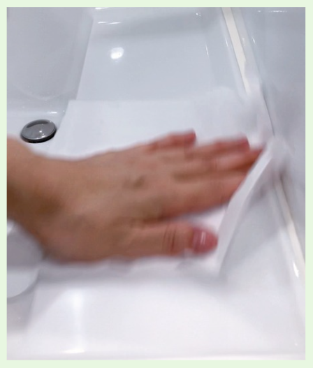 次に備えてティッシュで水分を失くす